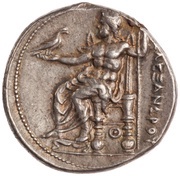Tetradrachm In the name of Alexander III; Pella, Greece (ancient), 325 BC - 315 BC reverse image