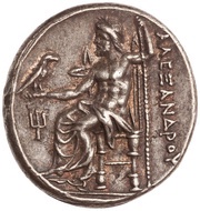 Tetradrachm In the name of Alexander III; Pella, Greece (ancient), 325 BC - 315 BC reverse image