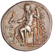 Tetradrachm In the name of Alexander III; Pella, Greece (ancient), 325 BC - 315 BC reverse image