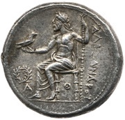 Tetradrachm In the name of Alexander III; Pella, Greece (ancient), 325 BC - 315 BC reverse image
