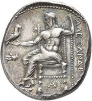 Tetradrachm In the name of Alexander III; Pella, Greece (ancient), 325 BC - 315 BC reverse image