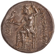Tetradrachm In the name of Alexander III; Pella, Greece (ancient), 325 BC - 315 BC reverse image