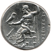 Tetradrachm In the name of Alexander III; Pella, Greece (ancient), 325 BC - 315 BC reverse image