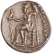Tetradrachm In the name of Alexander III; Pella, Greece (ancient), 325 BC - 315 BC reverse image