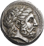 Tetradrachm In the name of Philip II; Pella obverse image