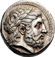 Tetradrachm In the name of Philip II; Pella obverse image
