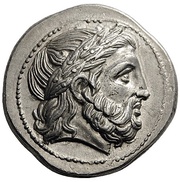 Tetradrachm In the name of Philip II; Amphipolis obverse image