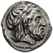 Tetradrachm In the name of Philip II; Amphipolis obverse image