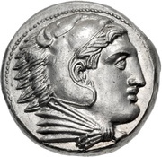 Tetradrachm In the name of Alexander III; Amphipolis obverse image