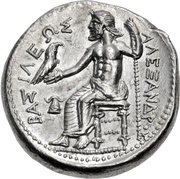 Tetradrachm In the name of Alexander III; Amphipolis, Greece (ancient), 323 BC - 320 BC reverse image