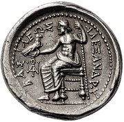 Tetradrachm In the name of Alexander III;Amphipolis, Greece (ancient), 323 BC - 320 BC reverse image