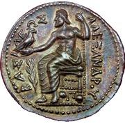 Tetradrachm In the name of Alexander III; Amphipolis, Greece (ancient), 320 BC - 317 BC reverse image