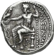 Tetradrachm In the name of Alexander III; Amphipolis, Greece (ancient), 320 BC - 317 BC reverse image