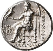 Tetradrachm In the name of Alexander III; Babylon, Greece (ancient), 317 BC - 311 BC reverse image