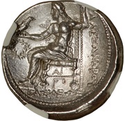 Tetradrachm In the name of Alexander III;Susa, Greece (ancient), 316 BC - 311 BC reverse image