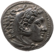Tetradrachm In the name of Alexander III; Pella obverse image