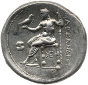 Tetradrachm In the name of Alexander III; Pella, Greece (ancient), 315 BC - 310 BC reverse image
