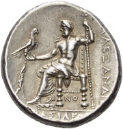 Tetradrachm In the name of Alexander III;Sikyon, Greece (ancient), 300 BC - 290 BC reverse image