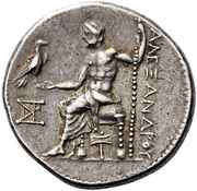 Tetradrachm In the name of Alexander III;Miletos, Greece (ancient), 300 BC - 295 BC reverse image