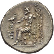 Tetradrachm In the name of Alexander III;Odessos; Δ Ο ΞΩ, Greece (ancient), 280 BC - 200 BC reverse image