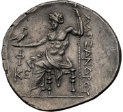 Tetradrachm In the name of Alexander III; Phaselis, Greece (ancient), 218 BC - 186 BC reverse image