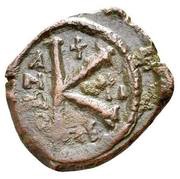 20 Nummi - Mauricius Tiberius Constantinopolis, Byzantine states, 583-584 reverse image