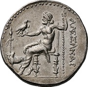 Tetradrachm In the name of Alexander III;Antioch ad Meandrum, Greece (ancient), 190 BC - 180 BC reverse image