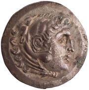 Tetradrachm In the name of Alexander III; Cyme obverse image