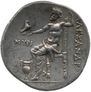 Tetradrachm In the name of Alexander III; Myrina, Greece (ancient), 188 BC - 170 BC reverse image