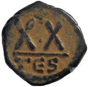 20 Nummi - Phocas Thessalonica, Byzantine states, 602 reverse image