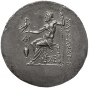 Tetradrachm In the name of Alexander III; Temnos, Greece (ancient), 188 BC - 170 BC reverse image