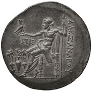 Tetradrachm In the name of Alexander III; Temnos, Greece (ancient), 188 BC - 170 BC reverse image