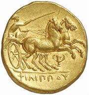 Stater - Philip II Pella, Greece (ancient), 340 BC - 328 BC reverse image