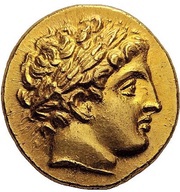 Stater In the name of Philip II; Pella obverse image