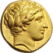 Stater In the name of Philip II; Amphipolis obverse image