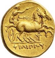 Stater In the name of Philip II; Amphipolis, Greece (ancient), 323 BC - 315 BC reverse image