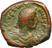 16 Nummi - Justinian I Thessalonica; Type ☩ obverse image