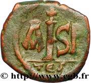 16 Nummi - Justinian I Thessalonica; Type ☩, Byzantine states, 527-565 reverse image