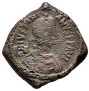 16 Nummi - Justinian I Thessalonica; Type • H • obverse image