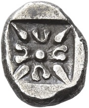 Trihemiobol, Greece (ancient), 520 BC - 489 BC reverse image