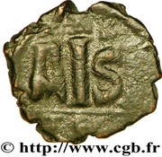 16 Nummi - Justinian I Thessalonica; Type A Δ K, Byzantine states, 527-565 reverse image