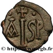 16 Nummi - Justinian I Thessalonica; Type • ☩ •, no mint-mark, Byzantine states, 527-565 reverse image
