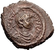 16 Nummi - Justinian I Thessalonica; Type • A • obverse image