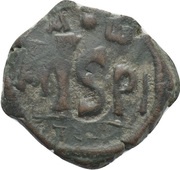 16 Nummi - Justinian I Thessalonica; Type A • W, Byzantine states, 527-565 reverse image
