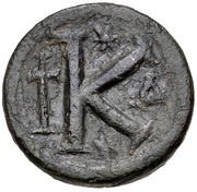 20 Nummi - Anastasius I Dicorus Constantinopolis; Small Module, Byzantine states, 498-518 reverse image