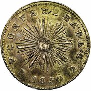 4 Reales, Argentina, 1850 reverse image