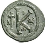 20 Nummi - Anastasius I Dicorus Nicomedia; Type O Δ, Small Module, Byzantine states, 498-518 reverse image