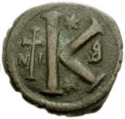 20 Nummi - Anastasius I Dicorus Nicomedia; Type ⁑, Large Module, Byzantine states, 498-518 reverse image