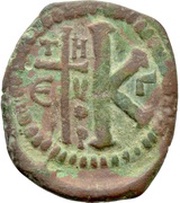 20 Nummi - Justinian I Antioch; Enthroned, Byzantine states, 529-565 reverse image