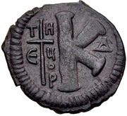 20 Nummi - Justinian I Antioch; THЄЧOP, Bust Right, Byzantine states, 529-565 reverse image
